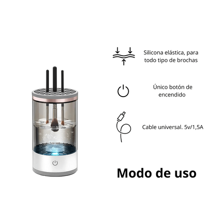 Limpiador Eléctrico de Brochas de Maquillaje - Limpia hasta 3 a 4 Brochas a la vez
