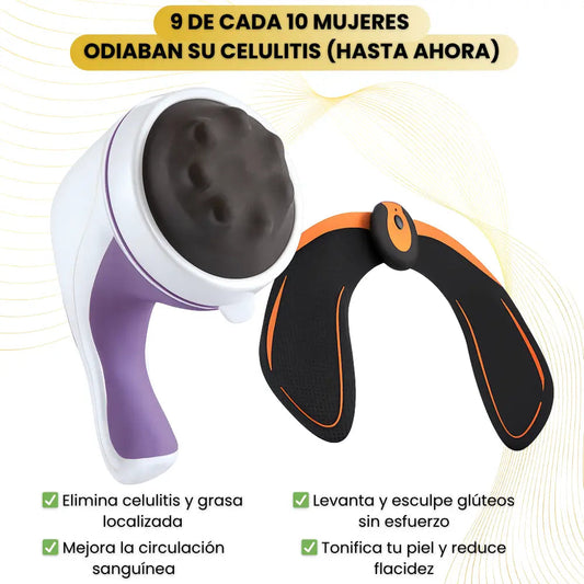 MASAJEADOR ANTI-CELULITIS + ELECTRO ESTIMULADOR DE GLUTEOS 🎁