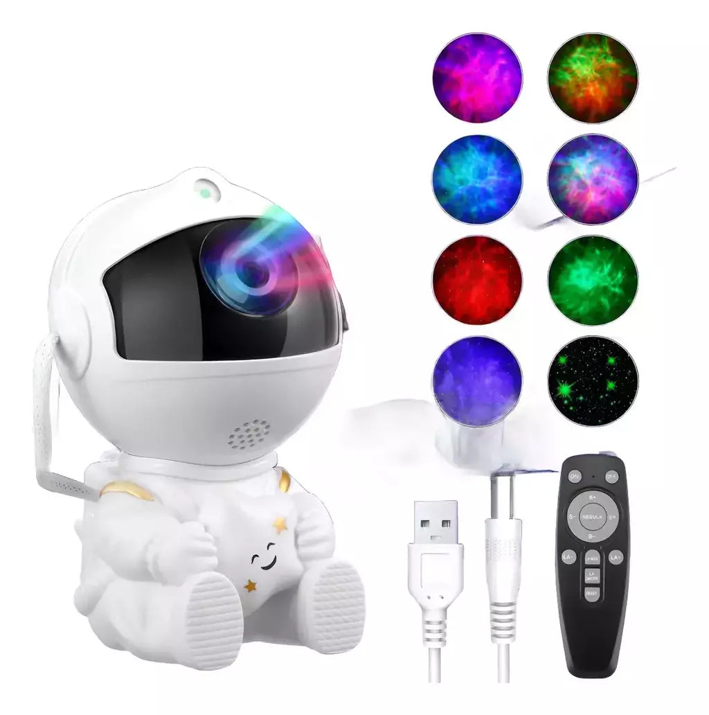 Proyector Astronauta Sentado de Estrellas y Galaxia en el Techo