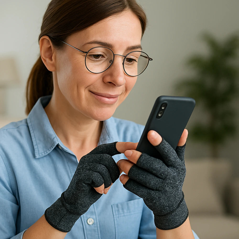 Guantes de compresión para artritis y artrosis - Comodidad y Alivio