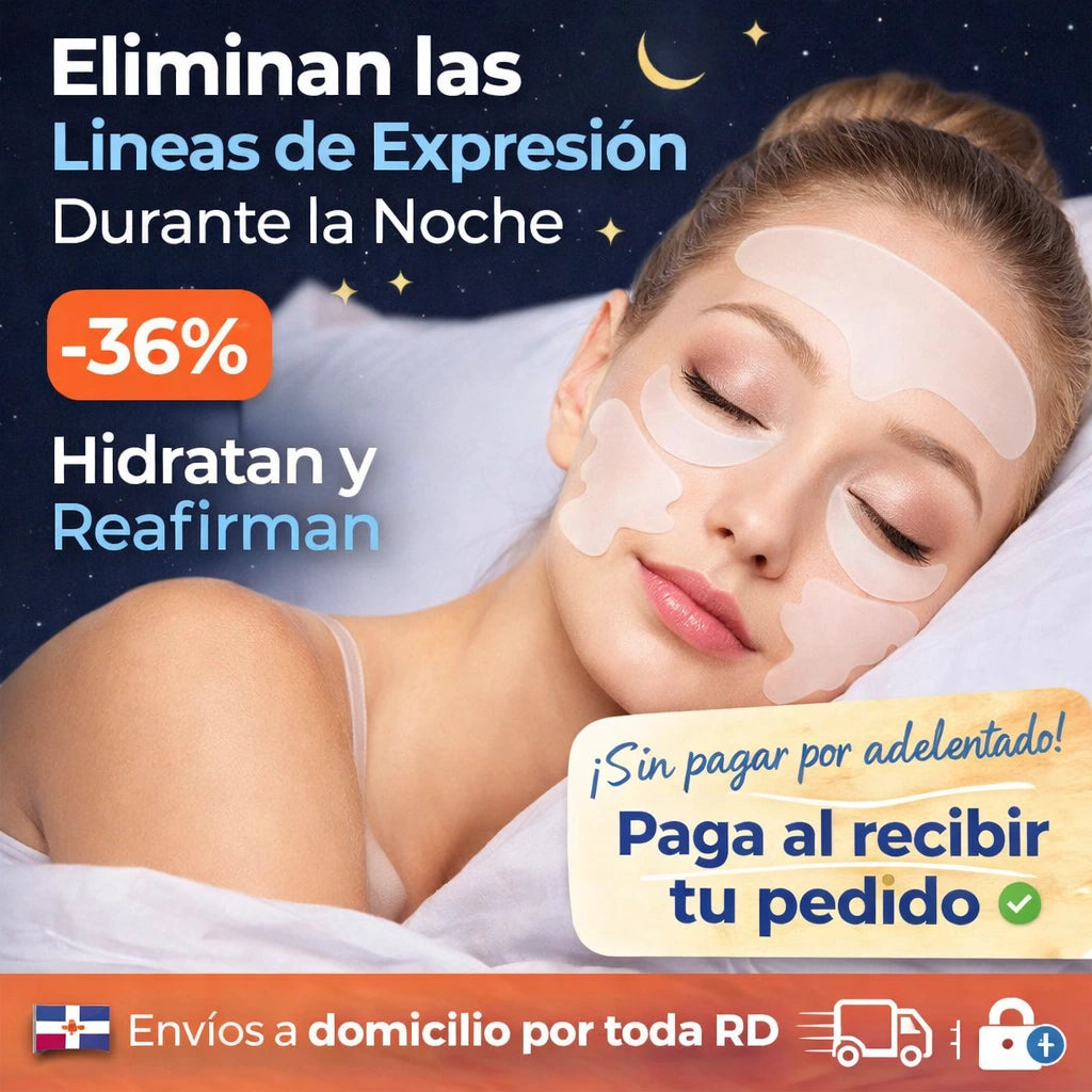Mascarilla Reutilizable de Colágeno - Eliminan las Líneas de Expresión Durante la Noche, Hidratan y Reafirman