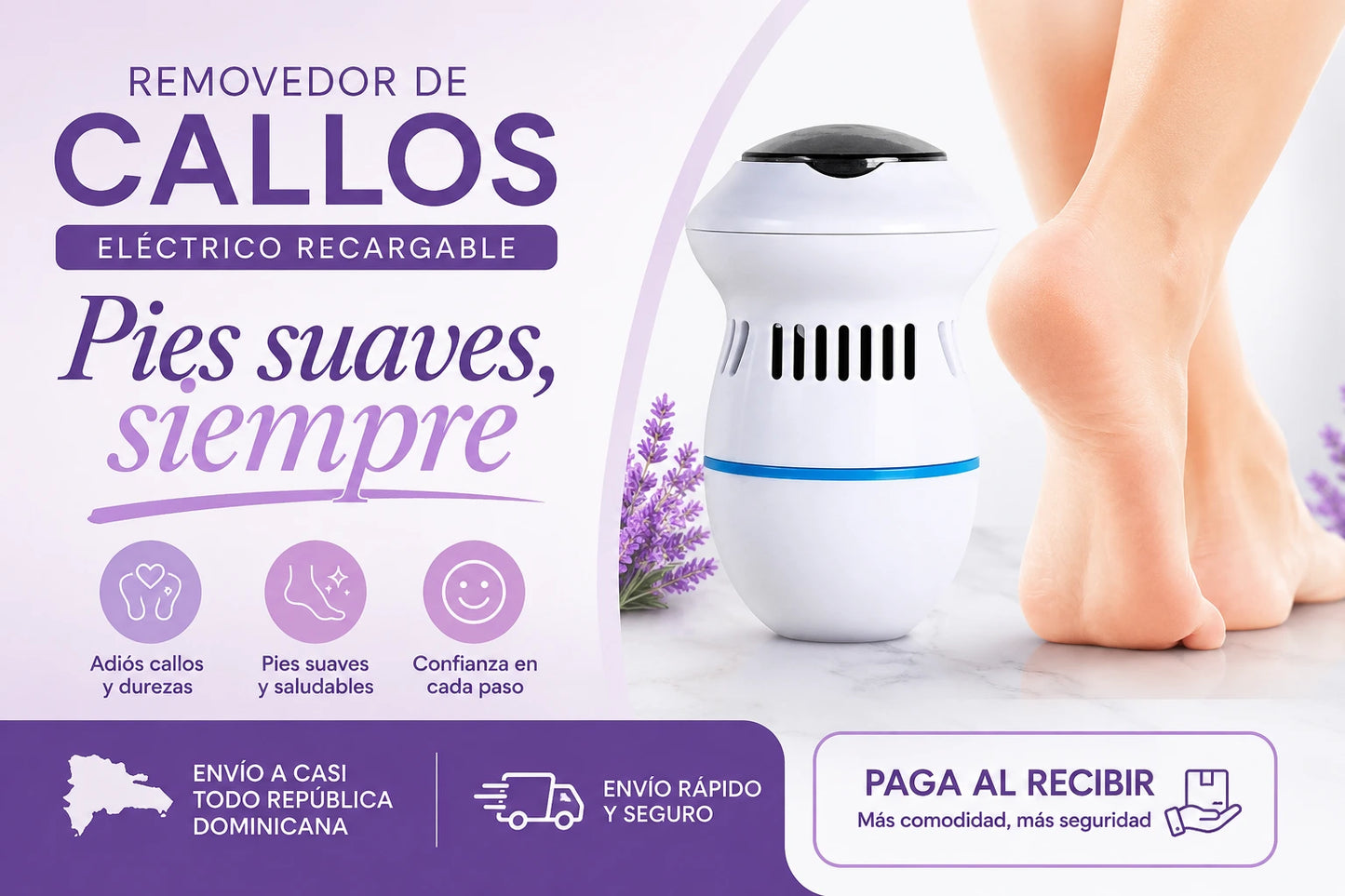 Removedor de Callos Eléctrico Recargable