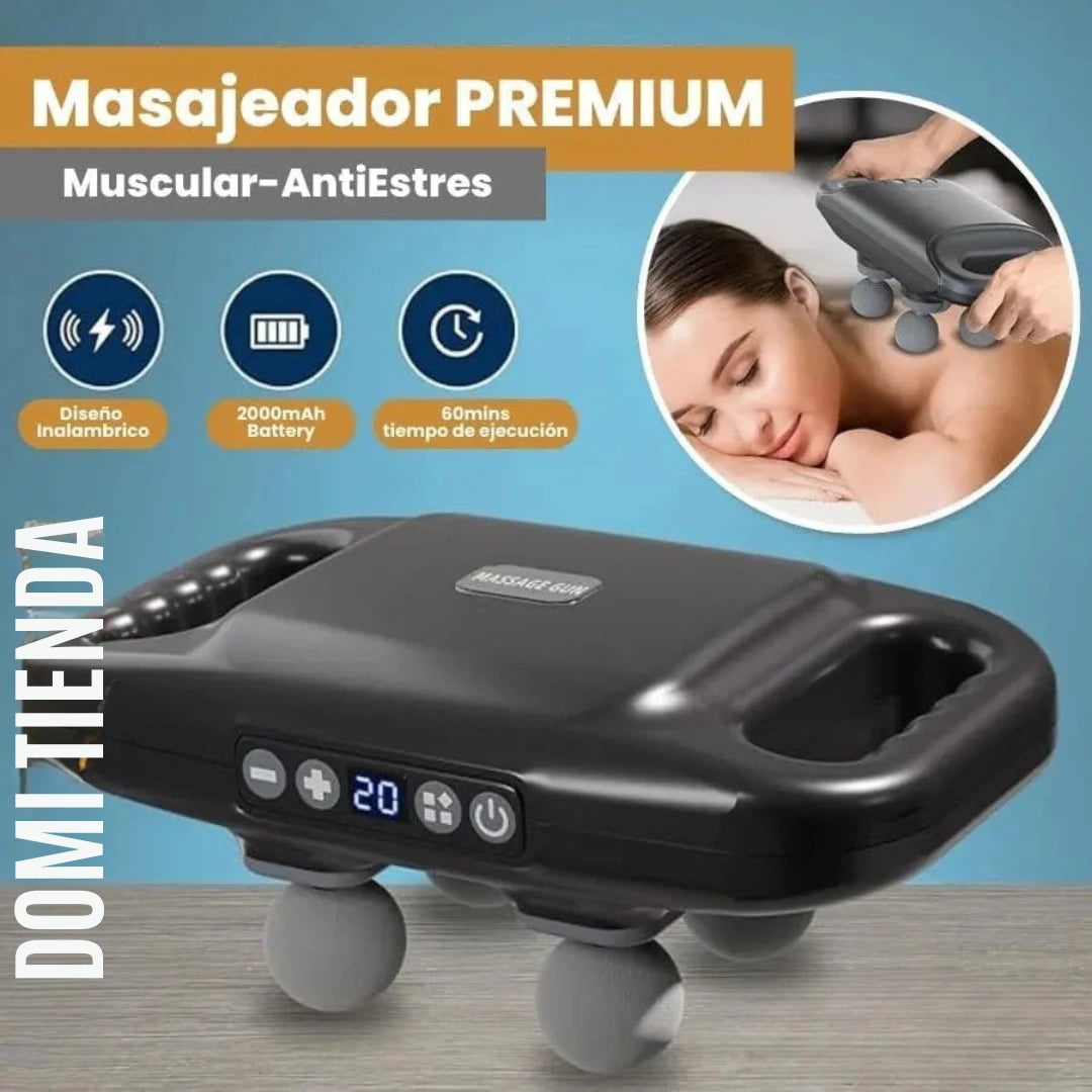 Masajeador Muscular Anti Estrés 4 Cabezales