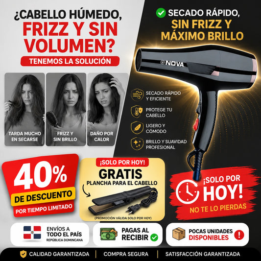 BLOWER NOVA™ | Seca, Moldea y Brilla como un Profesional