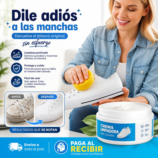 Crema Mágica para Limpiar Zapatos sin Agua
