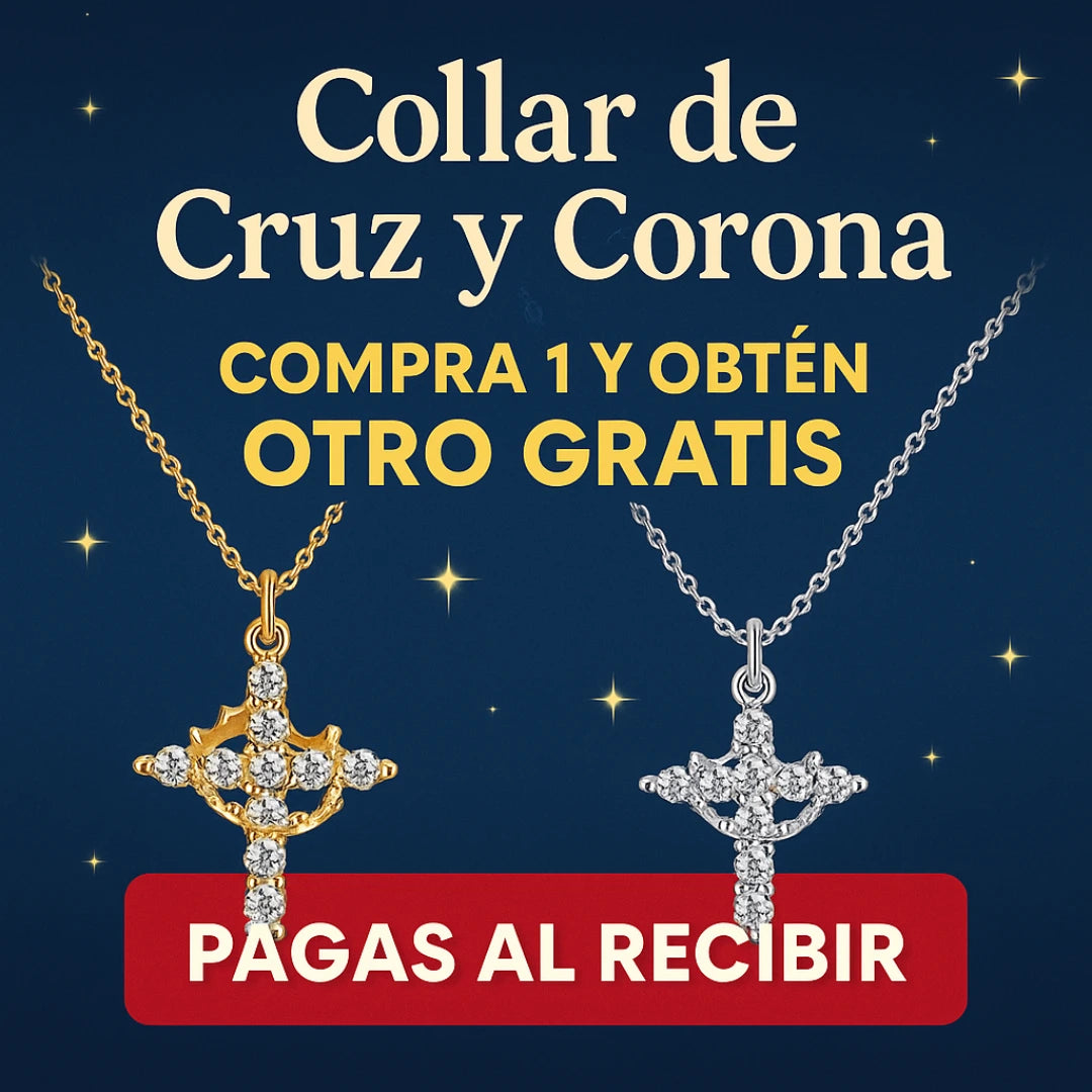 Collar Cruz & Corona – Elegancia y Propósito