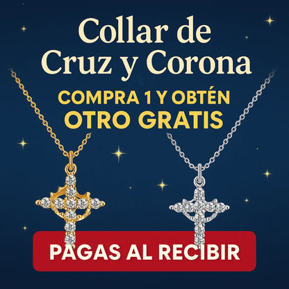 Collar Cruz & Corona – Elegancia y Propósito