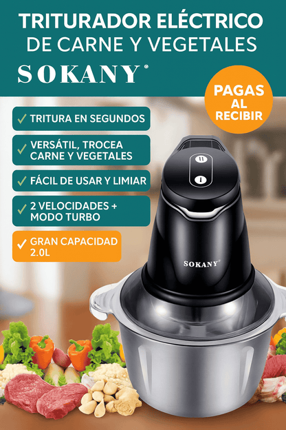Triturador Eléctrico profesional para Carne, Vegetales y Más