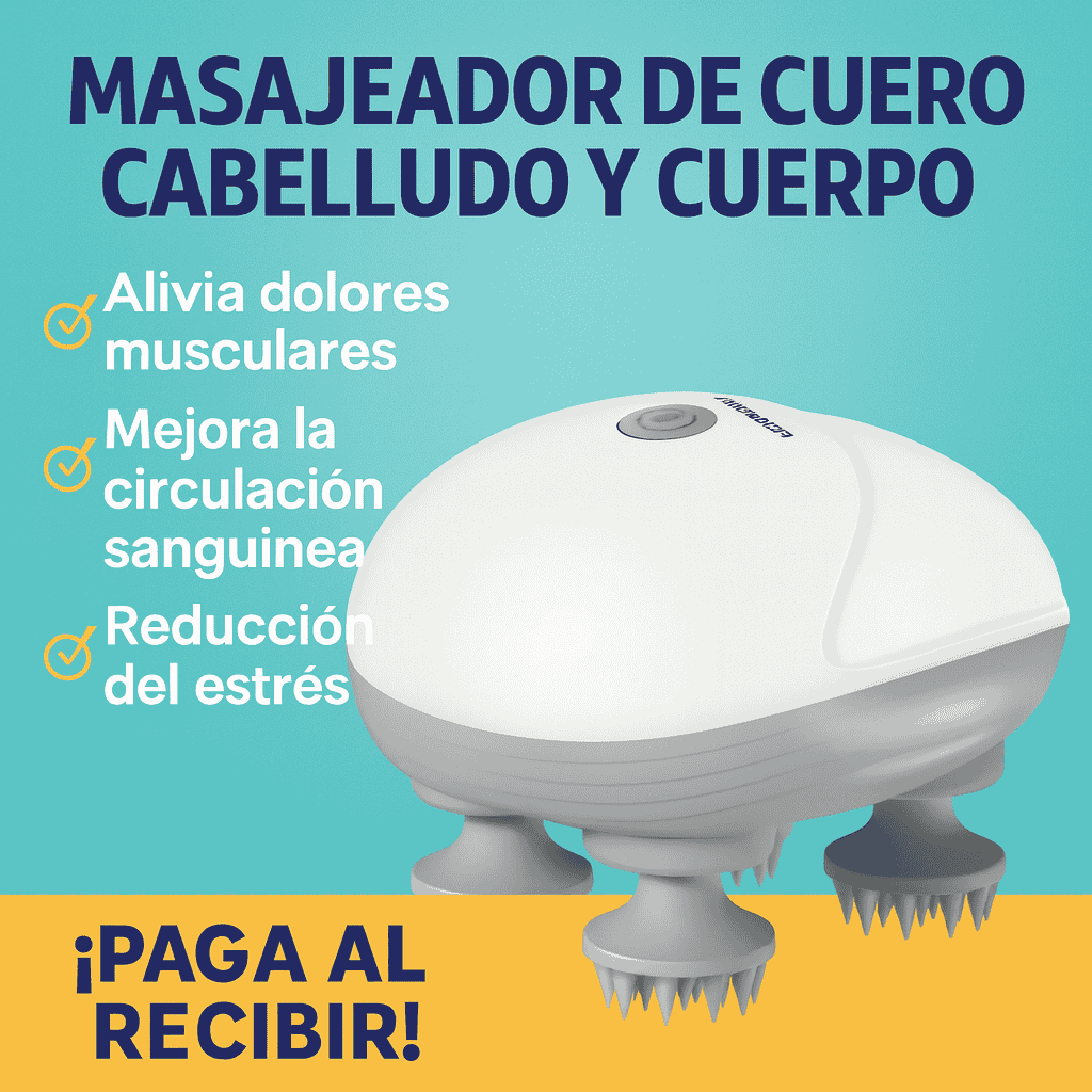 Masajeador Inteligente MildCares Para el Cuero Cabelludo y Cuerpo, Relajación y Alivio del Estrés
