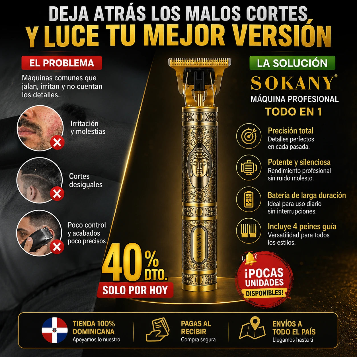 Maquina de Afeitar y Recortar Inalámbrico