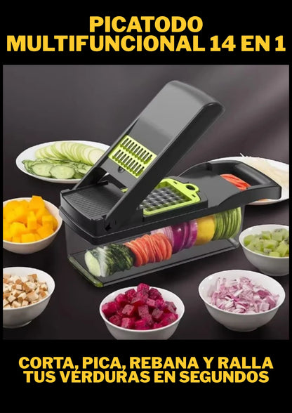 Cortador de Vegetales Shoper 14 en 1 – Multifuncional y Práctico